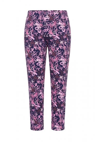 Ulla Popken 856141 Pikkade varrukatega pidžaama Tumesinine - Pidžaama/Loungewear - 