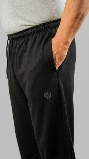 20 Nodi Grecale Stretch Fleece Cotton Sports Pants with Enzyme and Soft Touch Treatment Black - Dressipüksid ja -šortsid - Spordipüksid ja Lühikesed Spordipüksid