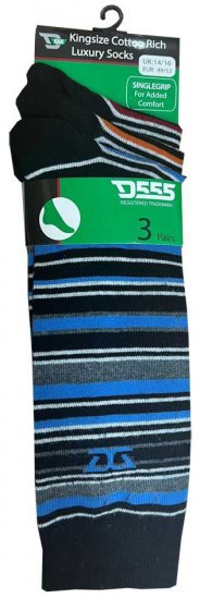 D555 Roxton Striped Socks 3-pack - Aluspesu ja ujumisriided - Aluspesu 2XL-8XL