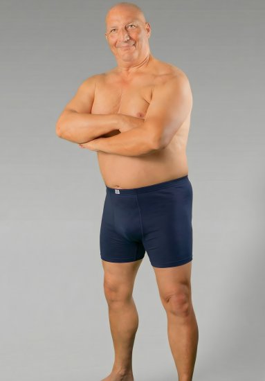 20 Nodi 938 Stretch Cotton Boxer with Embroidered Long Leg Navy - Bokserid - Meeste suured bokserid