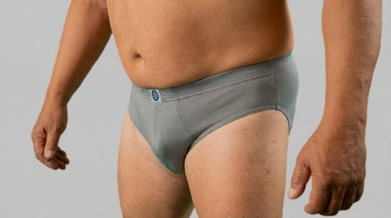 20 Nodi 974 Stretch Cotton Briefs with Internal Elastic Band and Low Rise Grey - Aluspüksid - Meeste Aluspüksid Suured Suurused