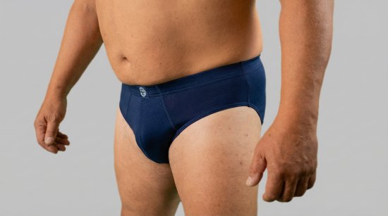 20 Nodi 974 Stretch Cotton Briefs with Internal Elastic Band and Low Rise Navy - Bokserid - Meeste suured bokserid