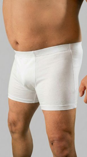 20 Nodi 978 Stretch Cotton Boxer with Internal Elastic Band White - Bokserid - Meeste suured bokserid