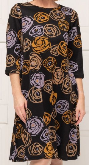 Scandinavian Caramel Flower Petals Dress Lavender and Orange - NAISTERIIDED 40-66 - 