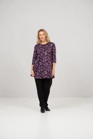 Scandinavian Caramel Flower Petals Tunic Purple - T-särgid - 