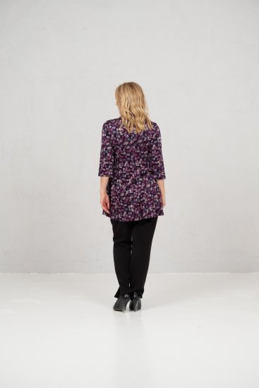 Scandinavian Caramel Flower Petals Tunic Purple - T-särgid - 