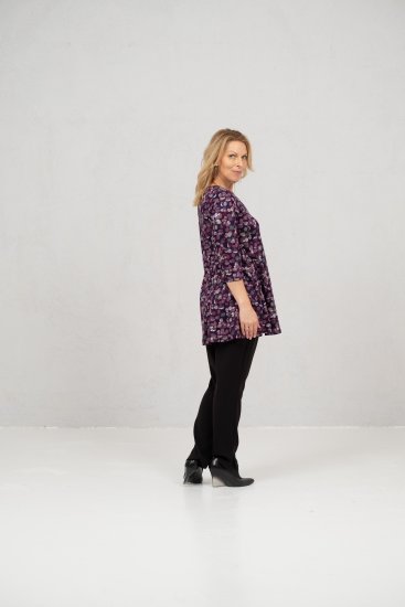 Scandinavian Caramel Flower Petals Tunic Purple - T-särgid - 