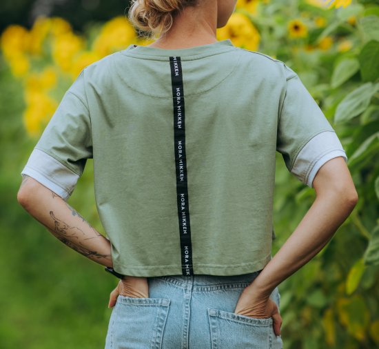 Nora Mikken AGNES Crop Top Green - T-särgid - 