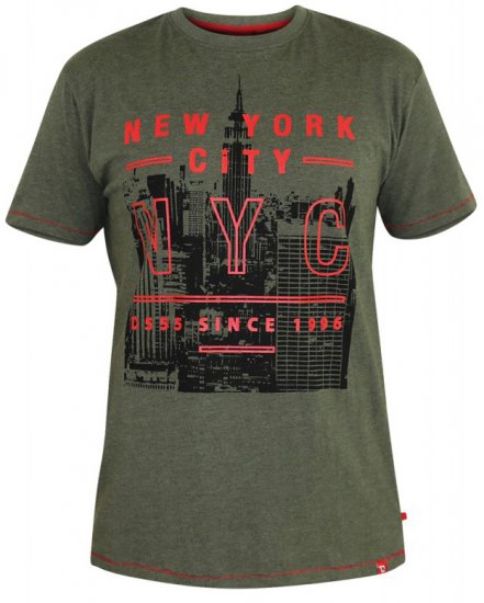 D555 Alex T-shirt Khaki - T-särgid - Suured T-särgid 2XL – 14XL