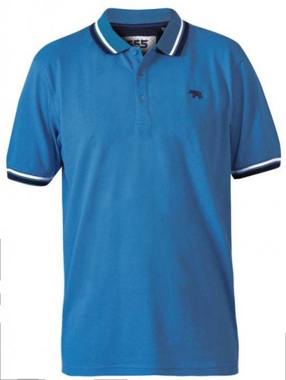 D555 Allante 2 Pique Polo Royal Blue - Polosärgid - Meeste suured polosärgid 2XL – 8XL