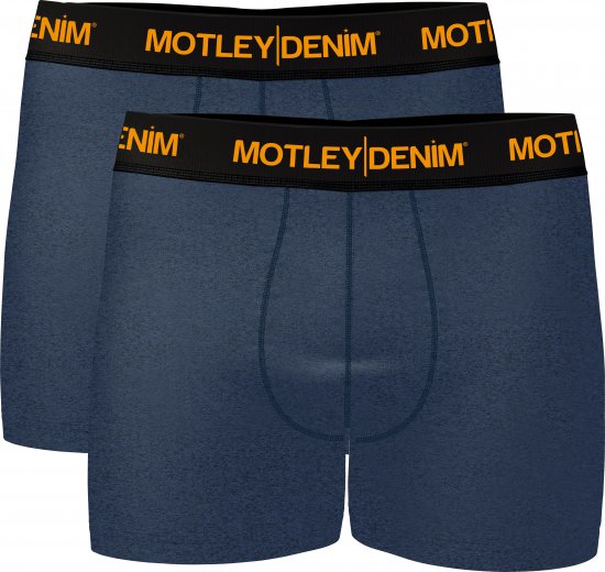 Motley Denim Amsterdam Boxershorts Dark Indigo 2-pack - Aluspesu ja ujumisriided - Aluspesu 2XL-8XL