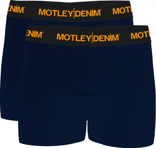 Motley Denim Amsterdam Boxershorts Navy 2-pack - Aluspesu ja Ujumisriided - Aluspesu 2XL-8XL
