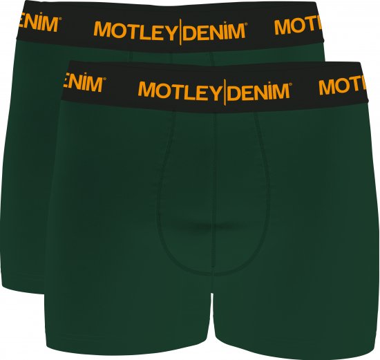 Motley Denim Amsterdam Boxershorts Racing Green 2-pack - Aluspesu ja ujumisriided - Aluspesu 2XL-8XL