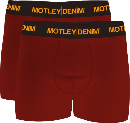 Motley Denim Amsterdam Boxershorts Red 2-pack - Aluspesu ja ujumisriided - Aluspesu 2XL-8XL