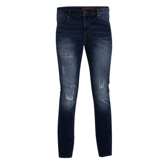 D555 Asher 1959 Stretch Jeans with rips - Teksad ja püksid - Meeste suured teksad W40 – W70