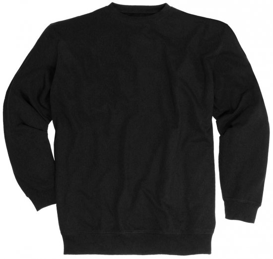 Adamo Athen Crew neck Sweatshirt Black - Sviitrid ja Dressipluusid - Meeste suured kapuutsiga jakid suurustes 2XL – 8XL