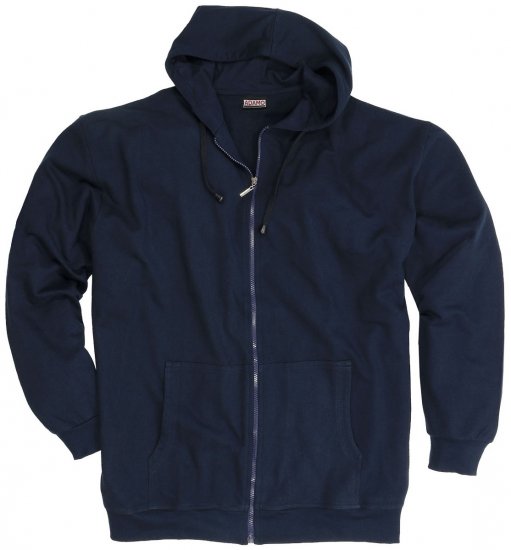 Adamo Athen Hoodie with Zipper Navy - Sviitrid ja dressipluusid - Meeste suured kapuutsiga jakid suurustes 2XL – 14XL