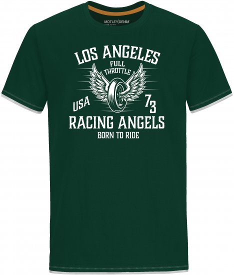 Motley Denim Barnet T-Shirt Racing Green - T-särgid - Suured T-särgid 2XL – 14XL