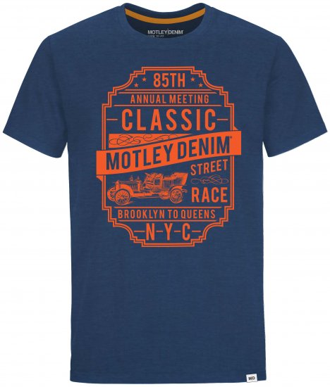 Motley Denim Blackpool T-shirt Dark Indigo - T-särgid - Suured T-särgid 2XL – 14XL