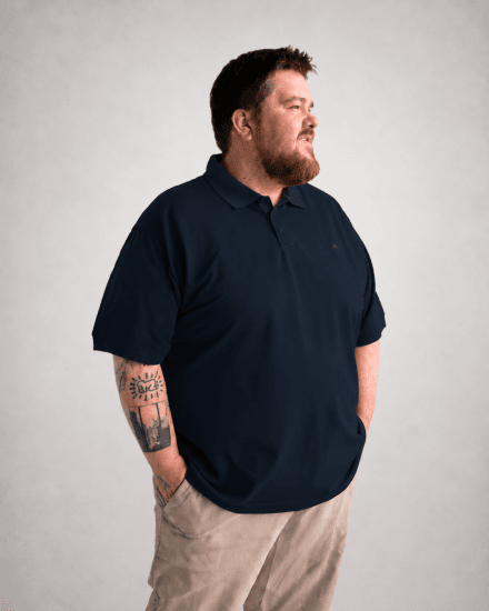 Motley Denim Bratislava Polo Navy - Polosärgid - Meeste suured polosärgid 2XL – 8XL