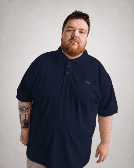 Motley Denim Bratislava Polo Navy - Polosärgid - Meeste suured polosärgid 2XL – 8XL