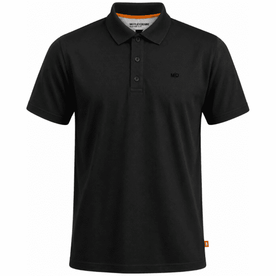 Motley Denim Bratislava Polo Black - Polosärgid - Meeste suured polosärgid 2XL – 8XL