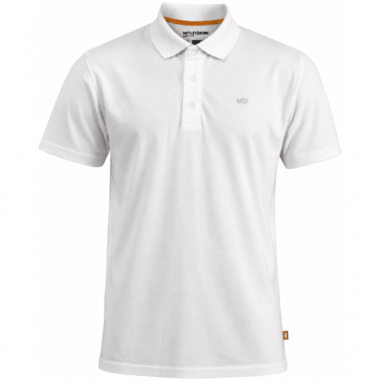 Motley Denim Bratislava Polo White - Polosärgid - Meeste suured polosärgid 2XL – 8XL