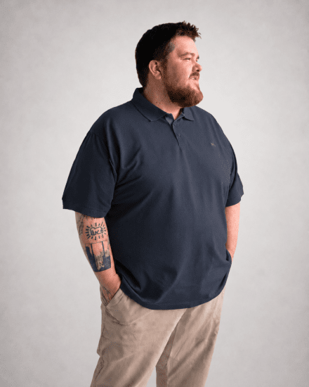 Motley Denim Bratislava Polo Dark Indigo - Polosärgid - Meeste suured polosärgid 2XL – 8XL