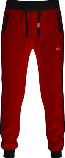 Motley Denim Bremen Sweatpants Red/Black - Dressipüksid ja -šortsid - Spordipüksid ja Lühikesed Spordipüksid