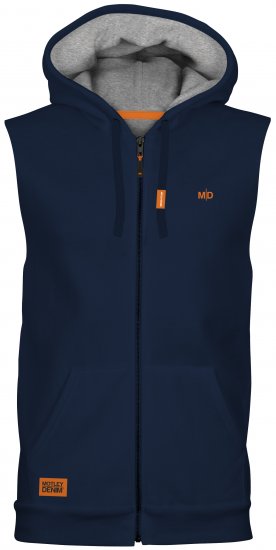 Motley Denim Brussels Sleeveless Hoodie Navy - Sviitrid ja dressipluusid - Meeste suured kapuutsiga jakid suurustes 2XL – 14XL