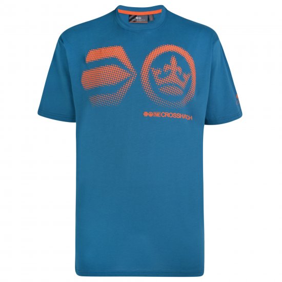 Crosshatch Kravtar T-shirt Blue - T-särgid - Suured T-särgid 2XL – 8XL