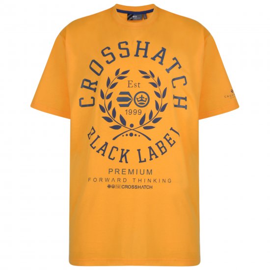 Crosshatch Laygos T-shirt Yellow - T-särgid - Suured T-särgid 2XL – 14XL