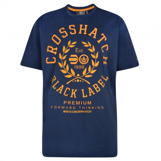 Crosshatch Laygos T-shirt Navy - T-särgid - Suured T-särgid 2XL – 14XL