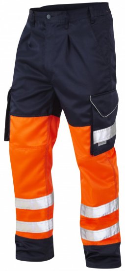 Leo Bideford Cargo Pants Hi-Vis Orange/Navy - Tööriided - Suured tööriided