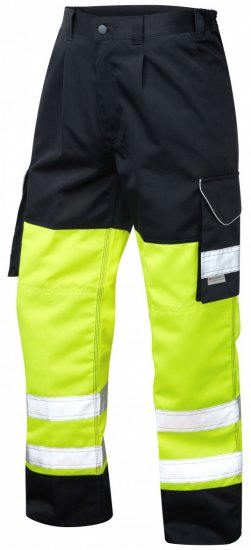 Leo Bideford Cargo Pants Hi-Vis Yellow/Navy - Tööriided - Suured tööriided