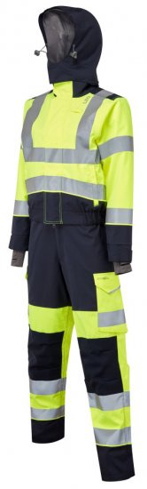 Leo Honeychurch EcoViz 10KX Performance+ Women's Breathable 2-Part Coverall Hi-Vis Yellow/Navy - Tööriided - 