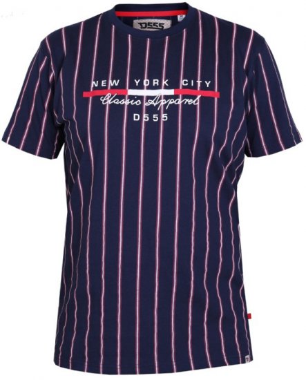 D555 Davis T-shirt Navy - T-särgid - Suured T-särgid 2XL – 14XL