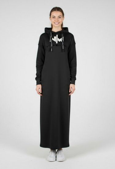 Nora Mikken MARI Maxi Hoodie Dress Black - Sviitrid ja dressipluusid - 