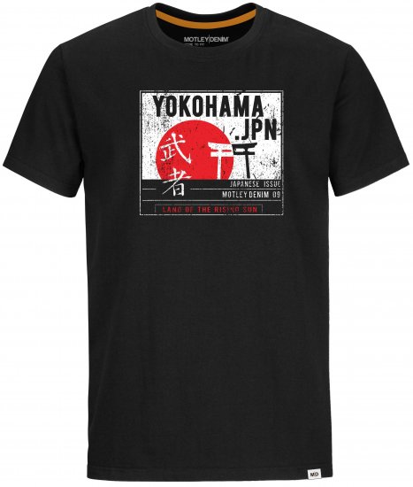 Motley Denim Derby T-shirt Black - T-särgid - Suured T-särgid 2XL – 14XL