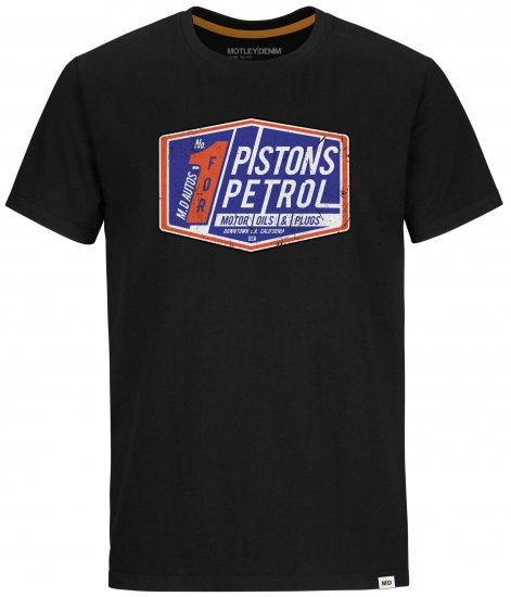 Motley Denim Devon T-shirt Black - T-särgid - Suured T-särgid 2XL – 14XL