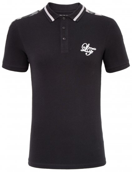 Loyalty & Faith Element Polo Black - Polosärgid - Meeste suured polosärgid 2XL – 8XL
