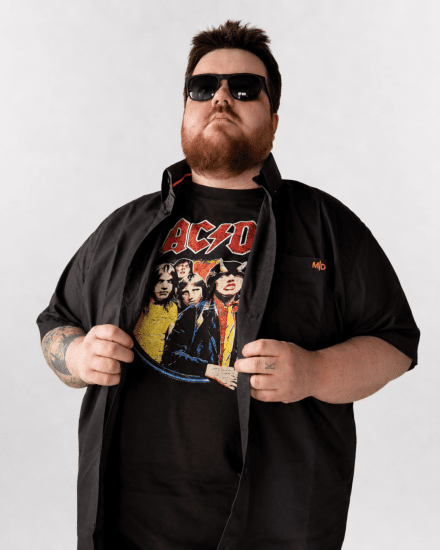 D555 Hugh Official ACDC Highway To Hell T-särk Pildiga Must - T-särgid - Suured T-särgid 2XL – 14XL