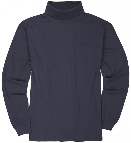 Adamo Fabio Comfort fit Turtleneck Long sleeve T-shirt Charcoal - T-särgid - Suured T-särgid 2XL – 14XL