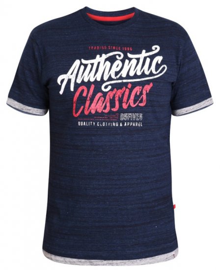 D555 Finn T-shirt Navy - T-särgid - Suured T-särgid 2XL – 14XL