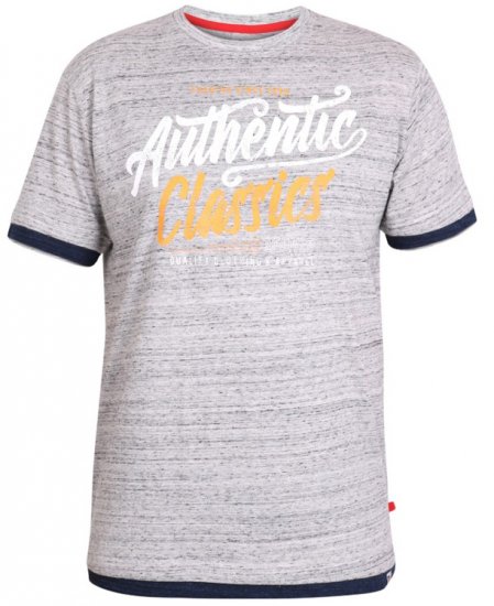 D555 Finn T-shirt Grey - T-särgid - Suured T-särgid 2XL – 14XL