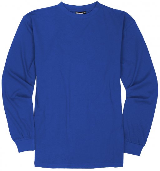 Adamo Floyd Comfort fit Long sleeve T-shirt Royal Blue - T-särgid - Suured T-särgid 2XL – 14XL