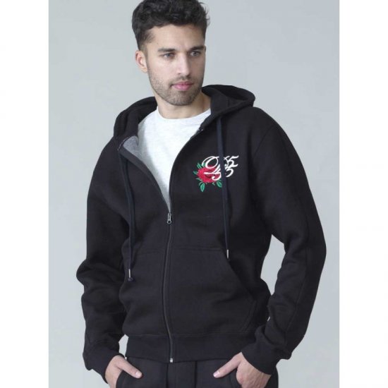 D555 Verlin Couture Full Zip Hoodie Black - Sviitrid ja dressipluusid - Meeste suured kapuutsiga jakid suurustes 2XL – 14XL