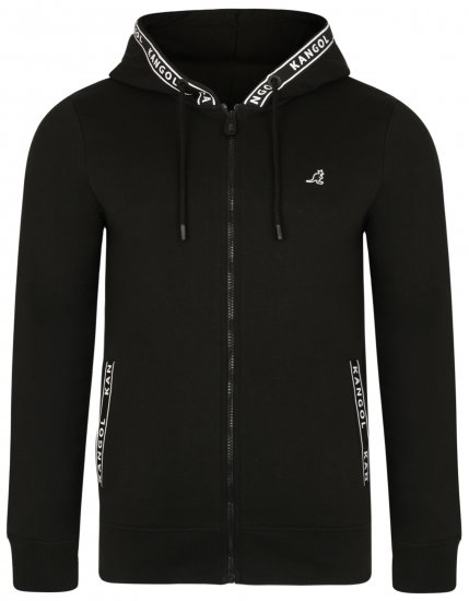 Kangol Foray Hoodie Black - Sviitrid ja dressipluusid - Meeste suured kapuutsiga jakid suurustes 2XL – 14XL