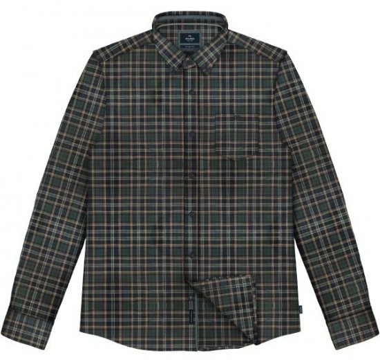 Double Outfitters FS-5230 Ruuduline särk Tumeroheline/Beež - Särgid - Meeste suured särgid 2XL – 8XL