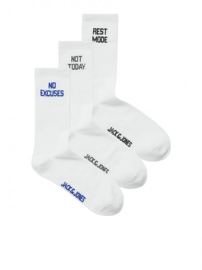 Jack & Jones Power Statements Tennisesokid Valge 3 paari - Aluspesu ja ujumisriided - Aluspesu 2XL-8XL